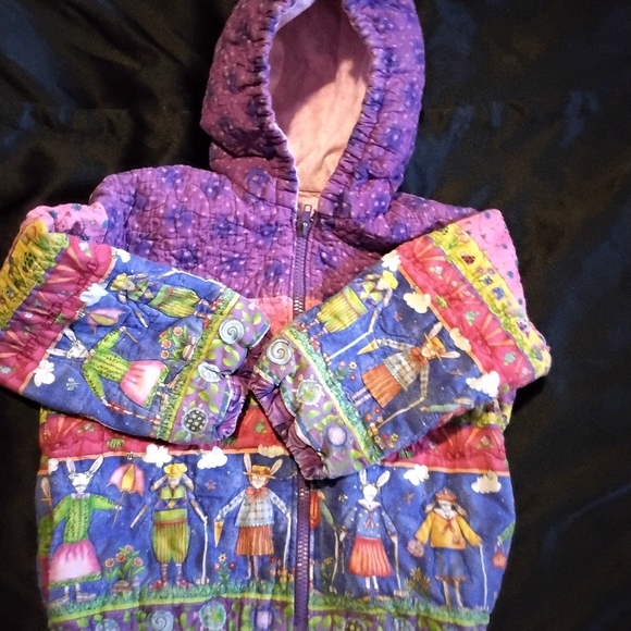 Multi colored Toddler girl winter coat. 4T - Picture 5 of 10